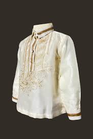 Kids Organza Embroidered Barong